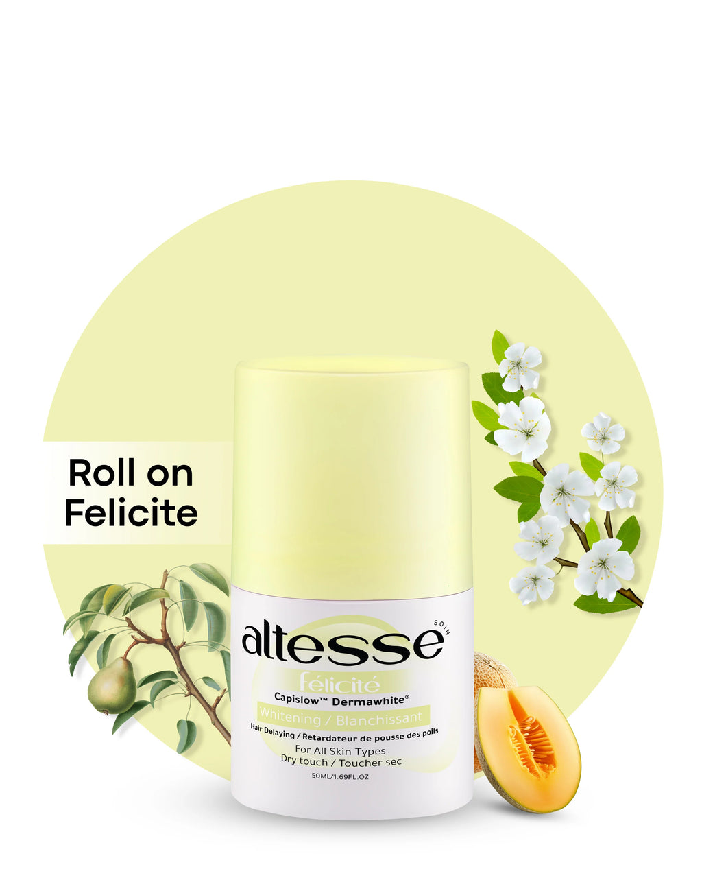 Altesse Soin  Roll-On Deodorant Félicité 50 ml - Pears and Cantaloupe Scent